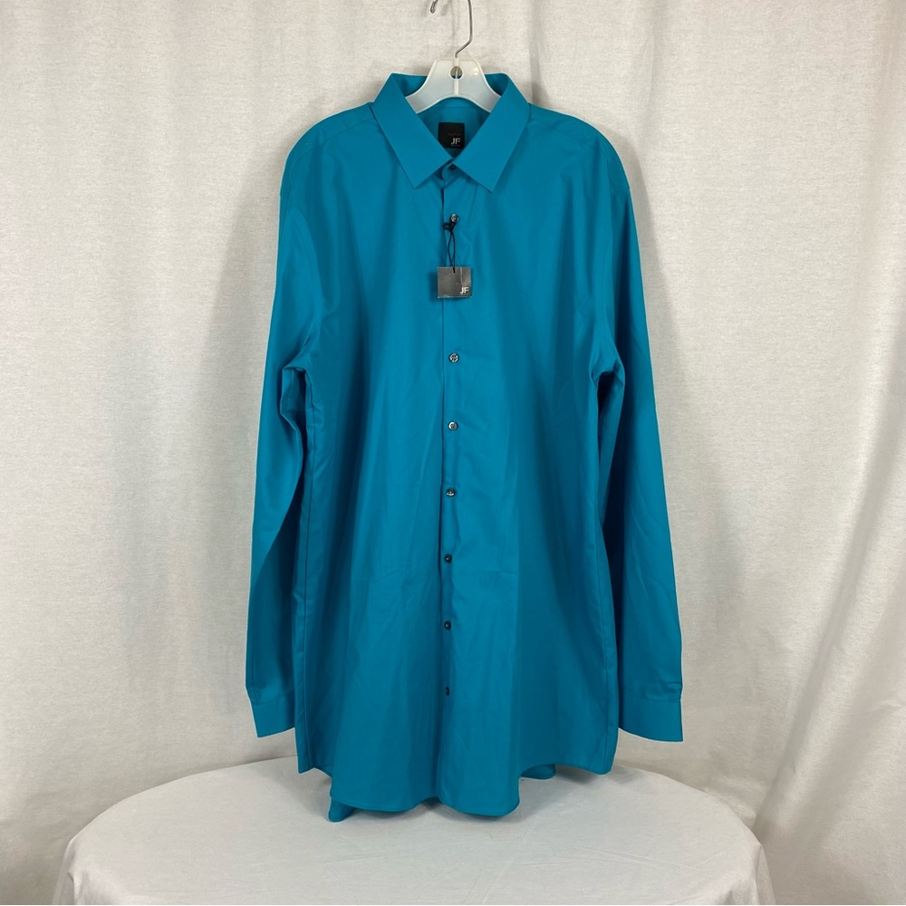 J Ferrar Teal Button-Up Shirt Sz. 18 NWT